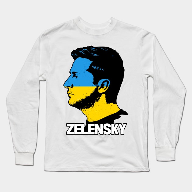 President Volodymyr Zelensky Long Sleeve T-Shirt by Scud"